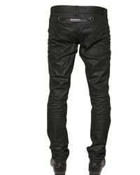 John Richmond | Black 18cm Slim Fit Coated Denim Jeans for Men | Lyst