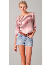 M.i.h Jeans | Red Mih Striped Breton Tee | Lyst