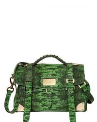 Mulberry | Green Lizard-Print Leather Shoulder Bag | Lyst