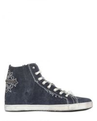 Ciaboo | Blue Canvas Cross High Sneakers | Lyst