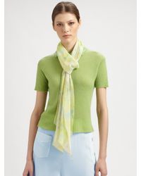 Ralph Lauren Collection | Yellow Silk Georgette Scarf | Lyst