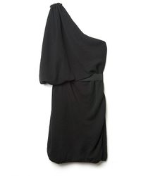 Lanvin | Black One-shoulder Belted Dress | Lyst