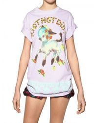 Meadham Kirchhoff | Purple Riot Not Diet Printed Cotton T-Shirt | Lyst