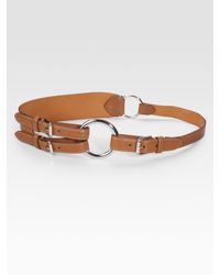 Ralph Lauren Black Label | Metallic Leather O-ring Belt | Lyst