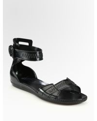 Givenchy | Black Flat Jelly Sandals | Lyst