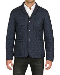 Burberry Brit | Blue Quilted Jacket for Men | Lyst