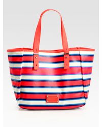 Marc By Marc Jacobs | Multicolor Stripey Jacobsen Painted Canvas Tote Bag | Lyst