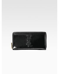 Saint Laurent | Black Belle De Jour Zip Around Wallet | Lyst