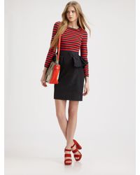 Marc By Marc Jacobs | Red Ellsworth Striped-top Dress | Lyst