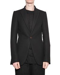 Rick Owens | Black Melton Blazer Jacket for Men | Lyst