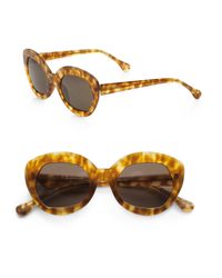 Elizabeth and James | Yellow Taylor Plastic Cateye Sunglasses | Lyst