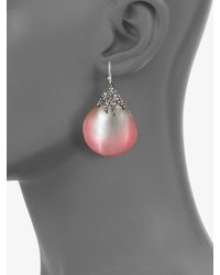 Alexis Bittar | Pink Sparklecapped Petal Earrings | Lyst