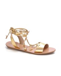 Loeffler Randall | Gold Starla Plank Sandal | Lyst