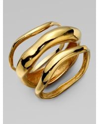 Kara Ross | Metallic Wave Bangle Bracelet Set | Lyst