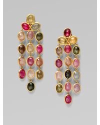 Marco Bicego | Metallic 18k Gold Multi-color Sapphire Chandelier Earrings | Lyst
