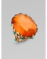 Stephen Dweck | Orange Carnelian and Turquoise Ring | Lyst