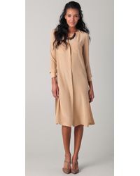 Yigal Azrouël | Natural Silk Shirtdress | Lyst