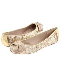 kate spade new york | Metallic Flash - Gold Sequin Ballet Flat | Lyst