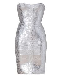 herve leger silver gown