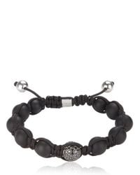Shamballa Jewels | Black Onyx Black Diamond Bead Bracelet | Lyst