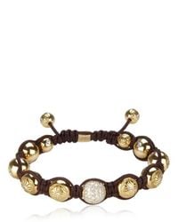 Shamballa Jewels | Brown White Diamond Pave and Gold Bracelet | Lyst