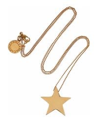 Stella McCartney - Metallic Polished Goldtone Star Necklace - Lyst
