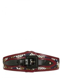 Burberry Prorsum | Multicolor High Waisted Calfskin Belt | Lyst