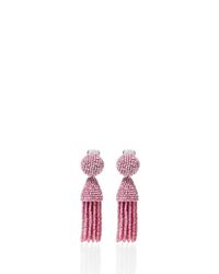 Oscar de la Renta | Pink Short Tassel Earring | Lyst