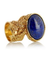 Saint Laurent | Metallic Arty Goldplated Glass Ring | Lyst