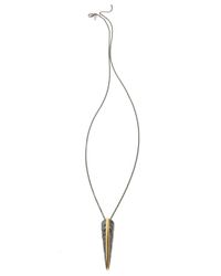 Elizabeth and James | Metallic Feather Necklace | Lyst