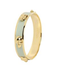 Alexander McQueen | Metallic 3D Enamel Skull Bangle | Lyst