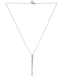Ana De Costa | Metallic White Diamond Pendant Necklace | Lyst