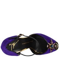 Lyst - Giuseppe zanotti Purple HIgh Heel Platform Heels in Purple