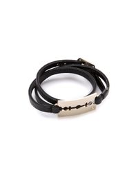 McQ | Black Patent Leather Triple Wrap Bracelet | Lyst