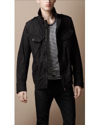 Lyst - Burberry Brit Heritage Cotton Field Jacket in Black for Men