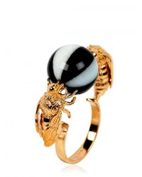 Delfina Delettrez | Black Double Bee Ring | Lyst