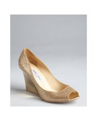 gold wedges jimmy choo