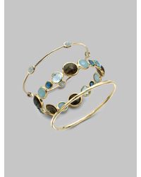 Ippolita | Metallic 18k Gold Semi-Precious Multi-Stone Bangle Bracelet | Lyst