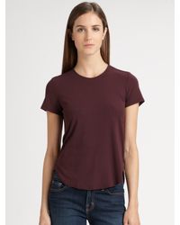 Theory | Purple Medea Rib Top | Lyst