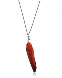 Ann Demeulemeester | Metallic Degrade Feather Necklace for Men | Lyst