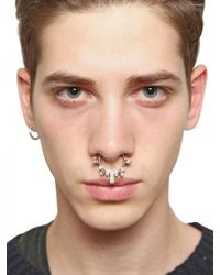 Givenchy | Metallic Swarovski Small Metal Nose Ring for Men | Lyst