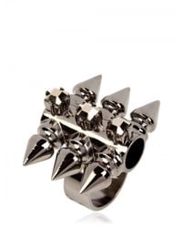 Mawi | Metallic Spiky Tube and Crystal Ring | Lyst