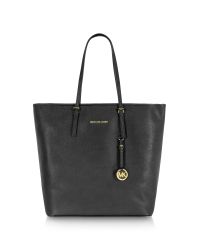 Michael Kors - Black Jet Set Travel Large Saffiano Leather Tote - Lyst