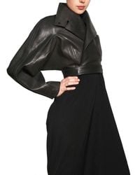 Rick Owens | Black Leather Bolero Jacket | Lyst