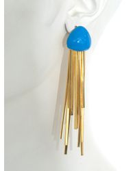 Aurelie Bidermann | Metallic Mendoza 18karat Goldplated Enameled Clip Earrings | Lyst