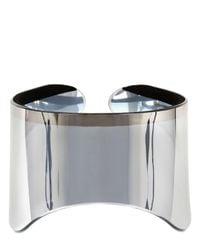Alexander McQueen | Metallic Silver Mirror Visor | Lyst
