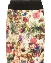 Preen By Thornton Bregazzi | Multicolor Cottage Printed Sateen and Wool Skirt | Lyst