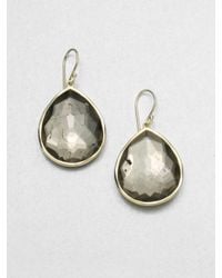 Ippolita | Metallic 18k Gold Pyrite Doublet Teardrop Earrings | Lyst