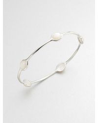 Ippolita | Metallic Mother-Of-Pearl Oval Sterling Silver Bangle Bracelet | Lyst