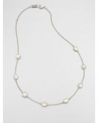 Ippolita | Metallic Mother-Of-Pearl Sterling Silver Station Necklace | Lyst